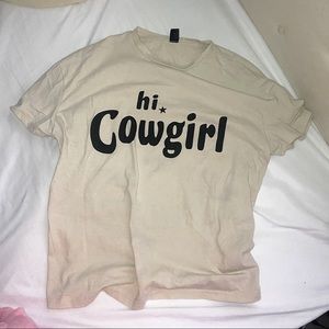 HI cowgirl TEE size small